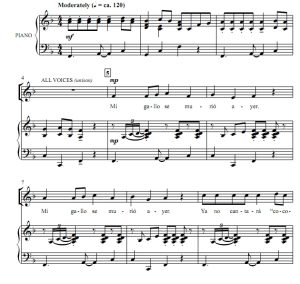 商品为合唱伴奏音频mp3 Mi Gallo 西班牙民歌 贝克版 合唱伴奏音频 有试听-云音圈