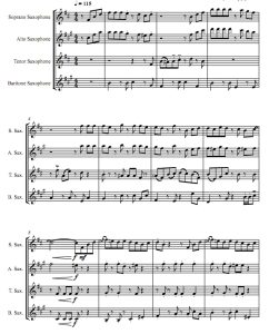 Mojito 周杰伦 萨克斯四重奏总谱+分谱 有试听-云音圈