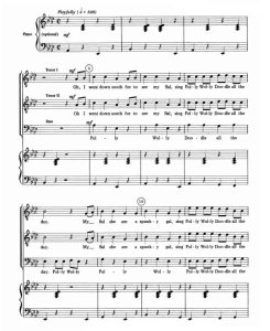 商品为TTB 三声部合唱线谱 Polly Wolly Doodle 克伦弗茨版 男声合唱TTB+钢琴谱 有试听-云音圈