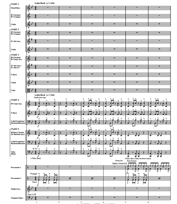 Soul Bossa Nova 文森版 初级 灵活版交响管乐合奏总谱+分谱 G2-3 有试听