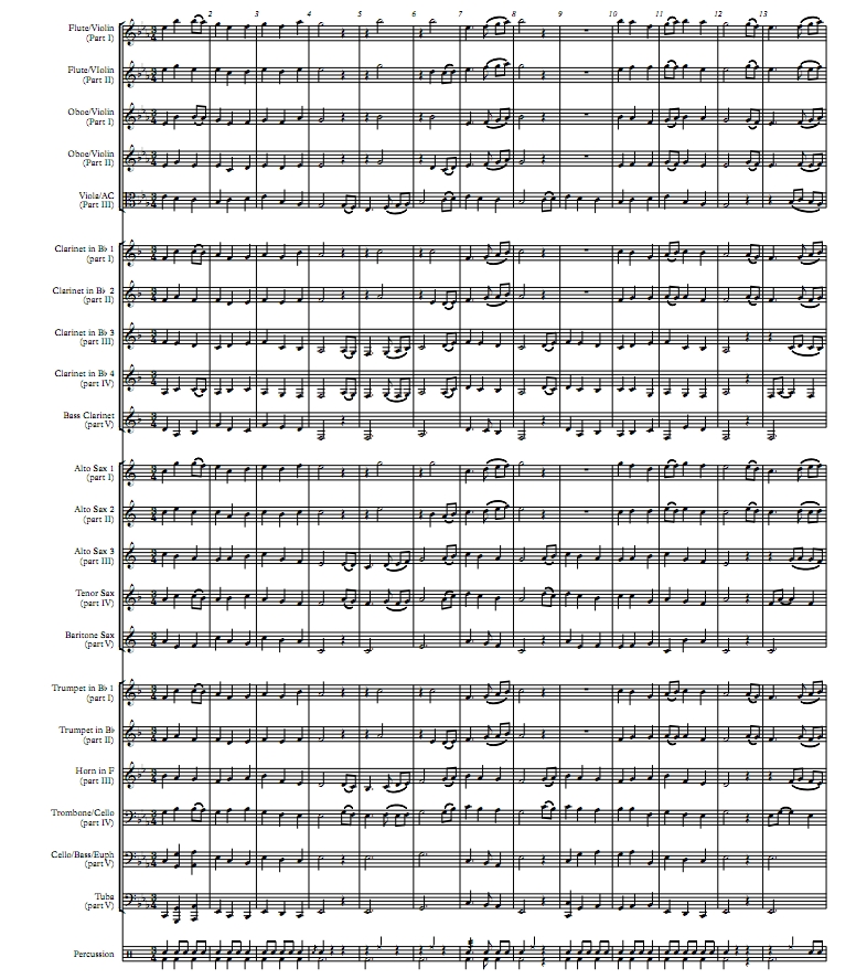 The First Noel 管乐  总分谱