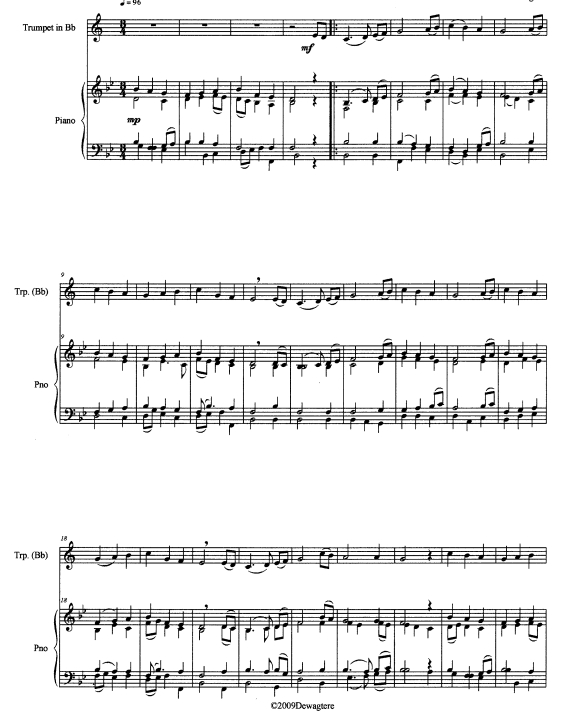 The First Nowell 小号钢琴总谱 有试听