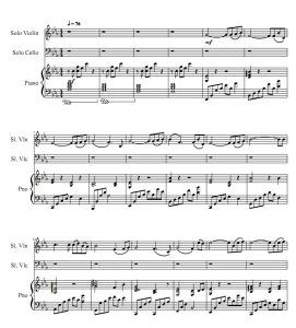 The Rain 小提琴大提琴钢琴总谱-云音圈