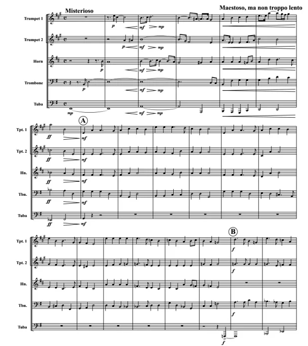 Tri-Angels 铜管五重奏总谱+分谱 有试听