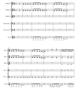 Try everything 马林巴打击乐五重奏 人声 总谱+分谱 有试听-云音圈