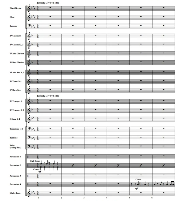 Turn the World Around 布朗版 中级 交响管乐合奏总谱+分谱 3级 有试听