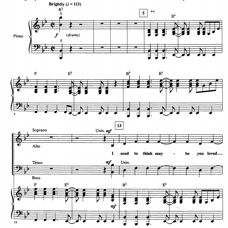 商品为SATB 四声部合唱线谱 Walking on Sunshine 赫夫版 混声合唱线谱 有试听