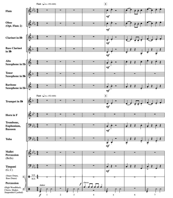 Winter's Knight 特里版 初级 交响管乐合奏总谱+分谱（1级） 有试听