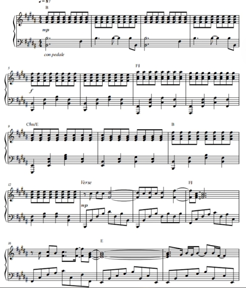 Yellow 高级版 钢琴独奏 有试听