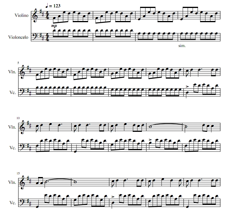 love story D调 小提琴大提琴 总分谱 有试听