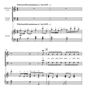 商品为SATB 四声部合唱线谱 π的故事 肖普林版 混声合唱谱 有试听-云音圈