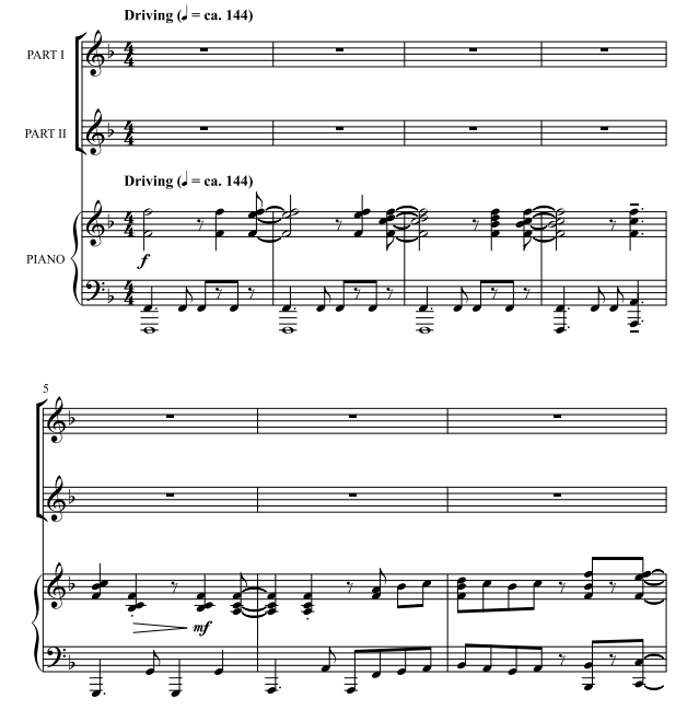 商品为SA 二声部合唱线谱 一首歌能做的 弗斯科版 童声女声合唱+钢琴谱 有试听