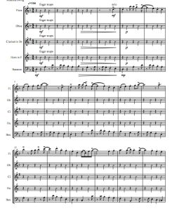 上帝赐予你快乐,先生们 爵士 圣诞木管五重奏总谱+分谱 有试听-云音圈