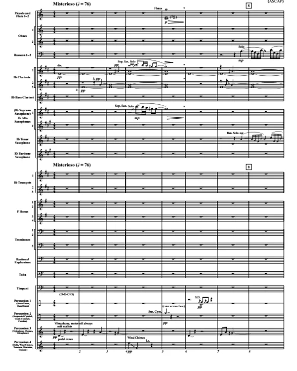 不败雄心 巴马吉斯版 高级 交响管乐合奏总谱+分谱 5级 有试听