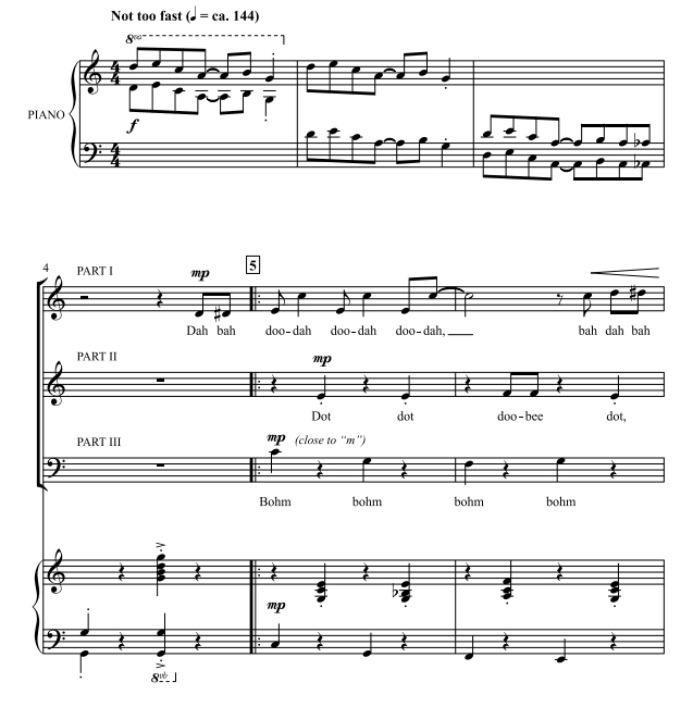 商品为SAB 三声部合唱线谱 乔普林 卖艺人 贝克版 混声合唱谱 有试听