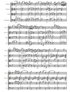 乡间骑士 弦乐四重奏 总分谱 有试听-云音圈