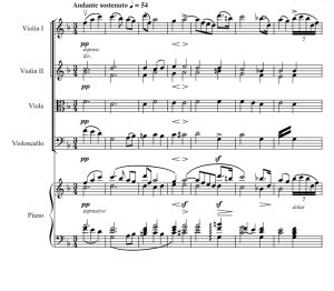 乡间骑士 弦乐四重奏+钢琴 总分谱 有试听-云音圈