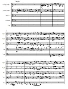 亚瑟王 快板与咏叹调 普赛尔 铜管五重奏总谱+分谱 有试听-云音圈