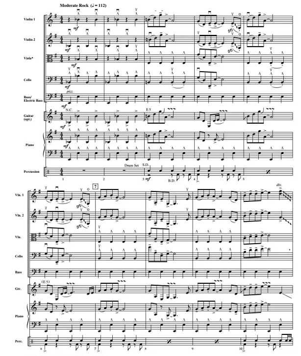 亨德里克斯 Purple Haze 中级 交响弦乐合奏总谱+分谱 G3.5 有试听