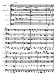 他是个海盗He's A Pirate 加勒比海盗 铜管五重奏总谱+分谱 有试听-云音圈