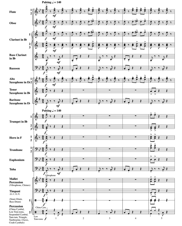 代达罗斯迷宫 交响管乐合奏总谱+分谱 中级 G3.5 有试听