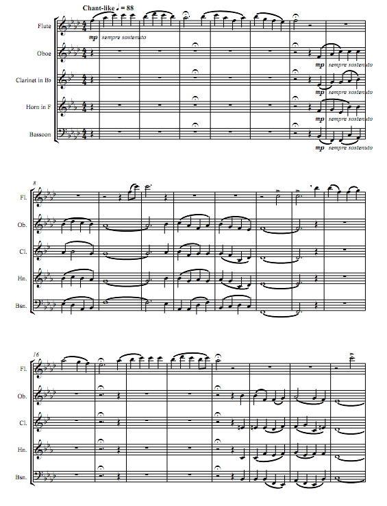 以马内利，恳求降临 木管五重奏总谱+分谱 有试听