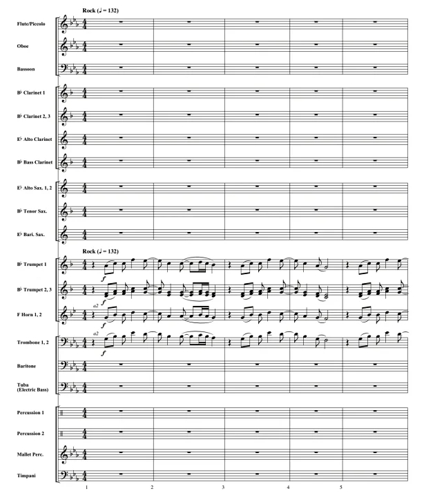 任性的孩子 中级 交响管乐合奏总谱+分谱 有试听