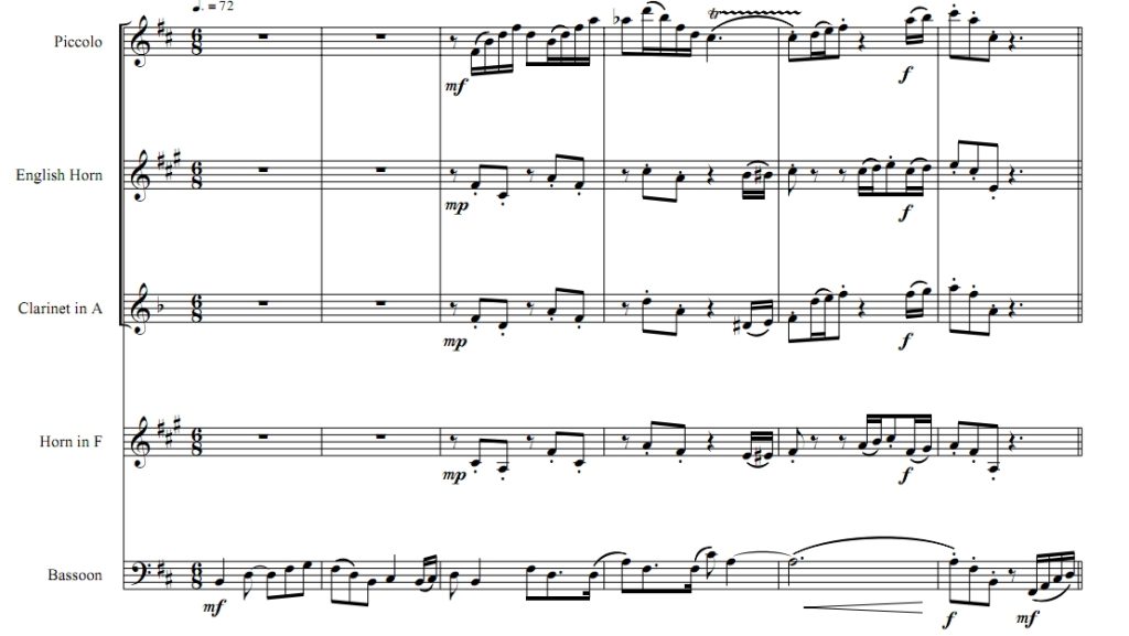伊甸园 木管五重奏 总谱+分谱 有试听