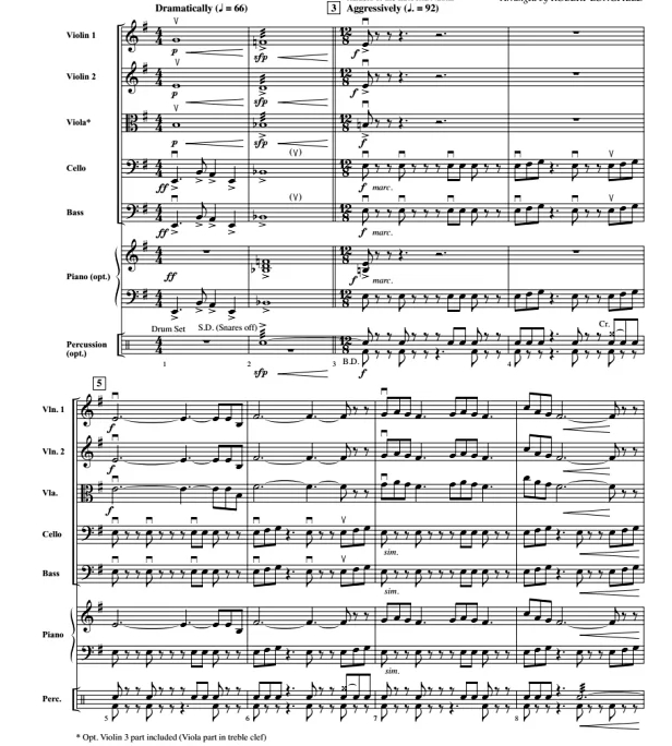 侏罗纪世界2-失落王国 中级 交响弦乐合奏总谱+分谱 3-4级 有试听