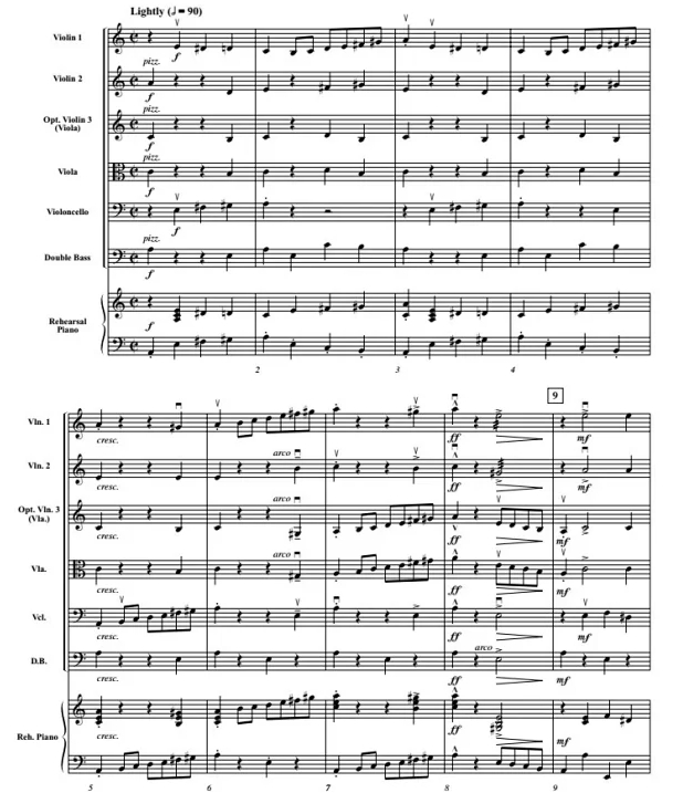 俄罗斯小提琴 中级 交响弦乐合奏总谱+分谱 G3 有试听