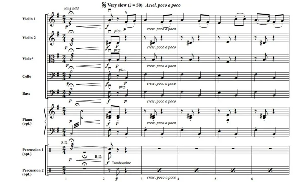 俄罗斯民歌 卡林卡 初级 交响弦乐合奏总谱+分谱 G2 有试听