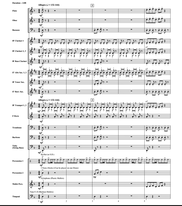 光的速度 初级-中级 交响管乐合奏总谱+分谱 G2.5 有试听