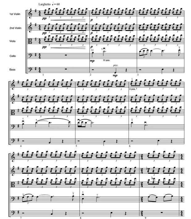 内蒙古民歌 草原小调 中级 交响弦乐合奏总谱+分谱 G4 有试听