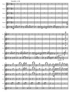 冬青树和常春藤  长笛六重奏总谱+分谱 有试听-云音圈