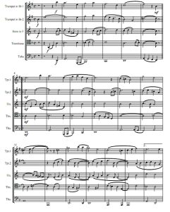 出埃及记 Exodus (main Theme) 铜管五重奏总谱+分谱 有试听-云音圈