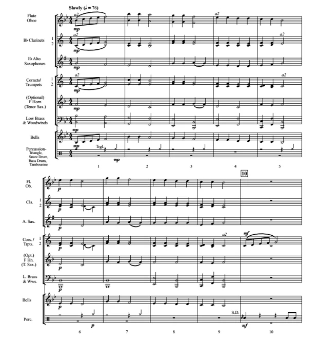 前奏曲与舞曲 初级 交响管乐合奏总谱+分谱 1级 有试听