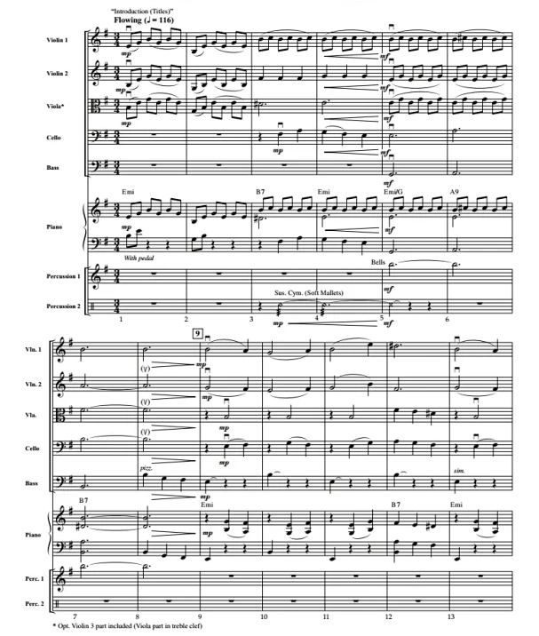 剪刀手爱德华 中级 交响弦乐合奏总谱+分谱 3级 有试听