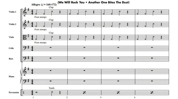 动力摇滚 初级 交响弦乐合奏总谱+分谱 G1 有试听