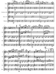 包楞调 山东民歌 木管五重奏总谱+分谱 有试听-云音圈