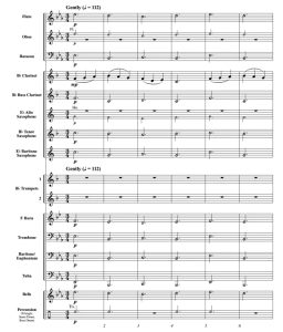 单簧管摇篮曲 初级 交响管乐合奏总谱+分谱 1级 有试听-云音圈