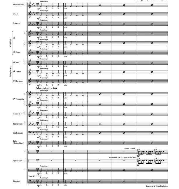 卡尔詹金斯 武装的人 朗斐尔版 交响管乐合奏总谱+分谱 中级 G4 有试听