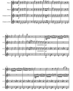 发现之旅  2长笛与2单簧管四重奏总谱+分谱 有试听-云音圈