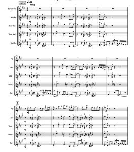 只有我们两个人  SATTB 萨克斯五重奏 总谱+分谱 有试听-云音圈