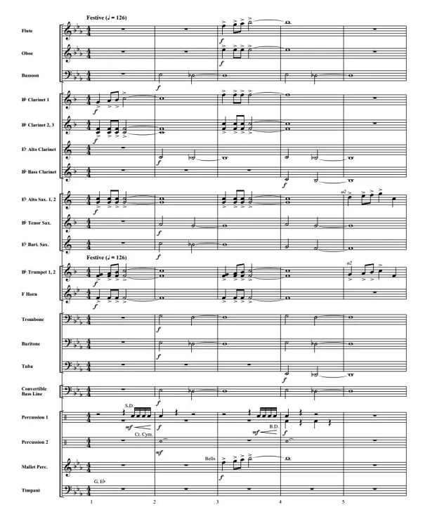 听大号们高声唱 初级 交响管乐合奏总谱+分谱 G2 有试听