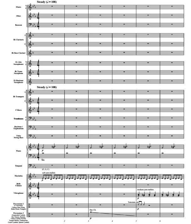 吱吱叫的机器 初-中级 交响管乐合奏总谱+分谱 2.5级 有试听