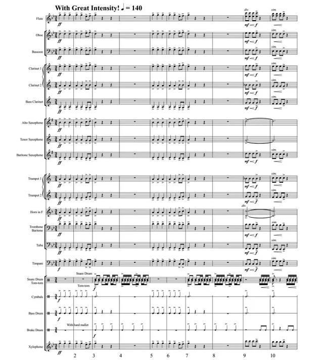 吸血鬼的飞行 交响管乐合奏总谱+分谱 中级 G3 有试听