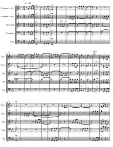 命运交响曲 贝多芬 铜管五重奏总谱+分谱 有试听-云音圈