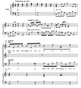 商品为SAB 三声部合唱线谱 和贝多芬、巴赫和勃拉姆斯一起过圣诞 富兰克林版 混声合唱谱 有试听-云音圈