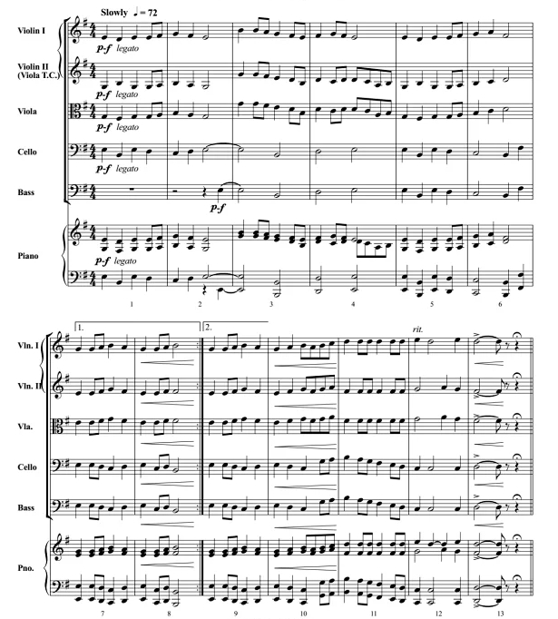 咏叹调与随想 初级 交响弦乐合奏总谱+分谱 有试听