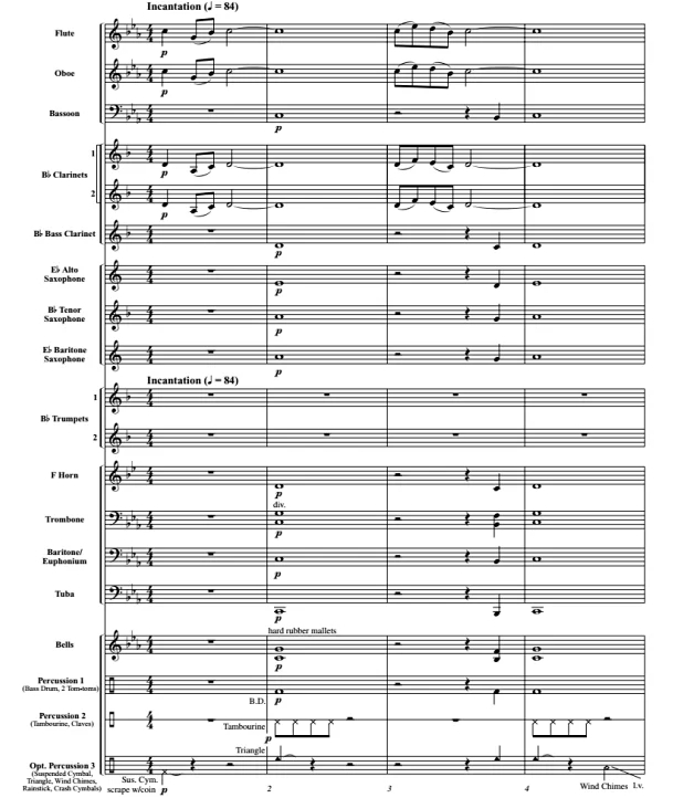 咒语和仪式 初级 交响管乐合奏总谱+分谱 1.5级 有试听